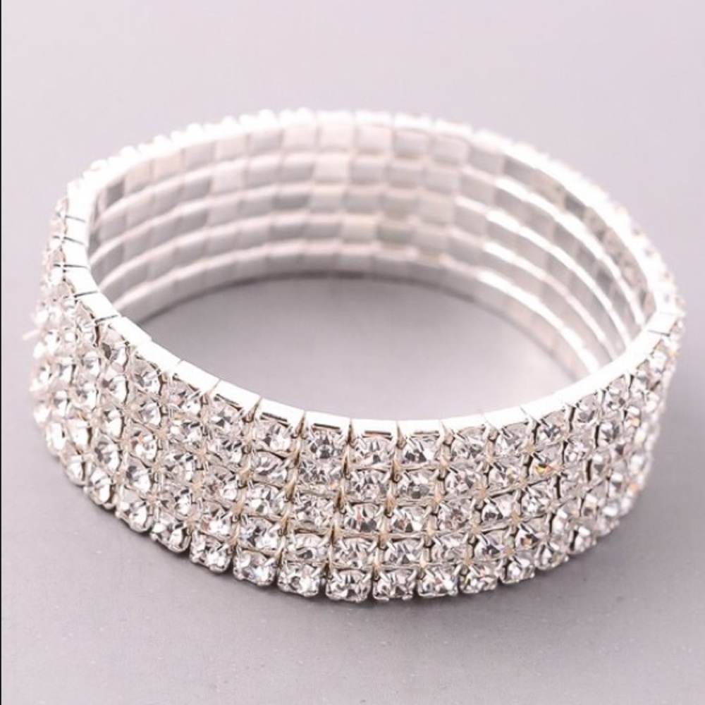 Bling Silver Stretch Bracelet